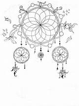 Coloring Pages Dream Catcher Colouring Dreamcatcher Animal Adults Catchers Adult Printable Dreamcatchers Tattoo Drawing Book Am Comments sketch template