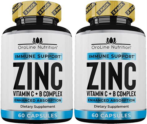 oroline zinc immune support supplement  vitamin   zinc mg
