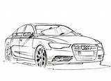 Audi Coloring Pages R8 Cars A6 sketch template