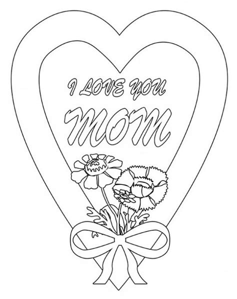 love  mom  hearts  roses coloring page color luna