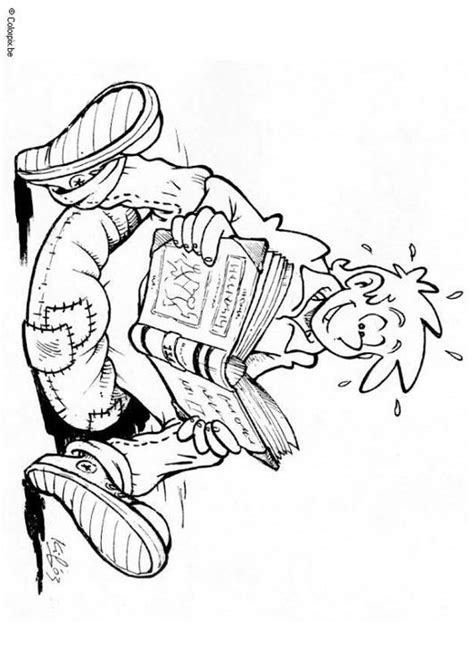 coloring pages children reading