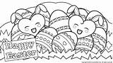 Cute Easter Coloring Pages Sheets Happy Color sketch template