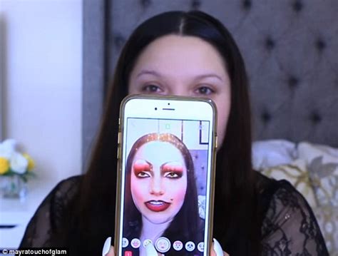 youtuber mayra isabel turns herself into the snapchat drag queen filter daily mail online