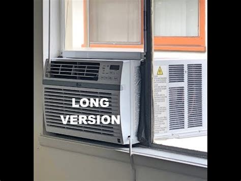 install regular air conditioner casement  crank outward opening window youtube