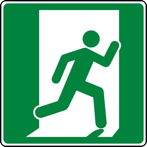 emergency exit symbol  sign save  instantly