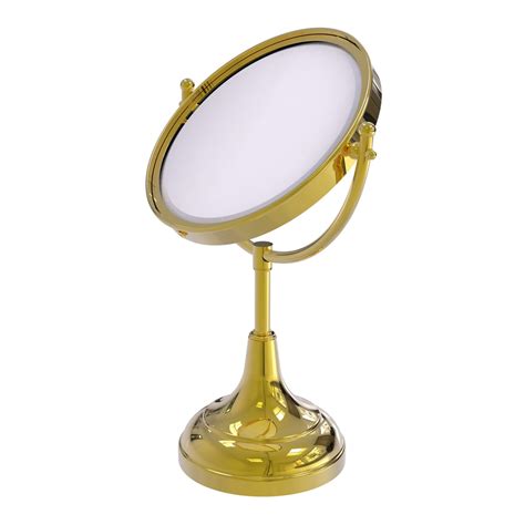allied brass polished brass magnifying countertop vanity mirror  lowescom