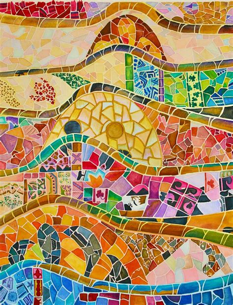 parc guell gaudi mosaic mosaic art gaudi art