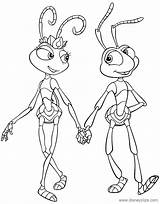 Atta Flik Coloring Bug Life Pages Disneyclips Holding Hands Funstuff sketch template
