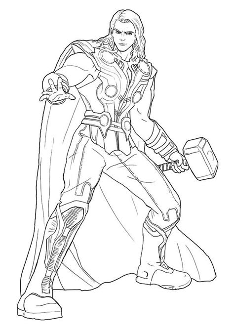 thor avengers coloring pages superhero coloring pages birthday
