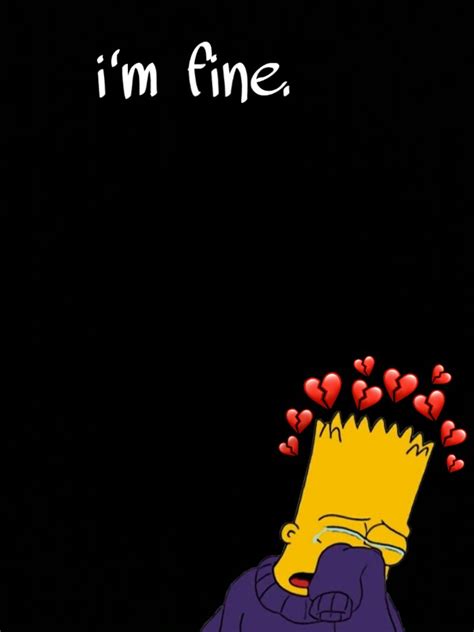 1080x1080 Sad Heart Bart Sad Bart Simpson Wallpapers