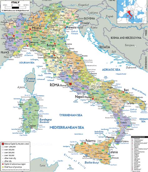 italia mapa politico mapa de italia ciudades