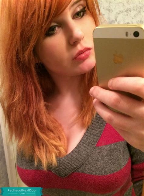 average redhead selfie