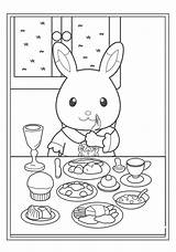 Coloring Calico Critters Pages Sylvanian Families Printable Coffee Family Critter Fun Kids Coloriage Kleurplaat Breakfest Food Colouring Print Sheets Calicocritters sketch template