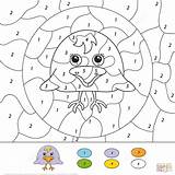 Coloring Number Color Pages Cute Raven Nestling Printable sketch template