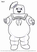 Ghostbusters Marshmallow Puft Colorare Ausmalbilder Ghostbuster Busters Drawingtutorials101 Pintar Geisterjäger Coloriage sketch template