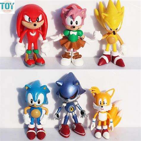 new 6 pcs sega super sonic the hedgehog jp anime action figure toy pvc