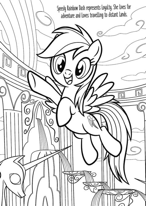 pony rainbowdash coloring page colouring pages