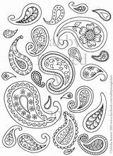 Paisley Coloring Adult Pages Pattern Colouring sketch template