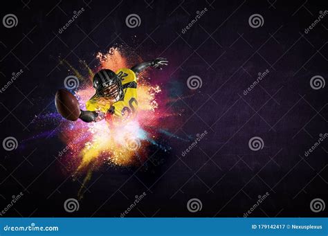 boy playing soccer hitting  ball stock image image  background