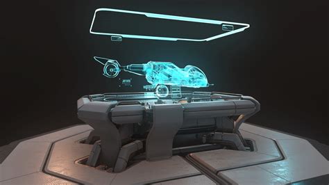 Sci Fi Hologram Table Free Vr Ar Low Poly 3d Model Cgtrader
