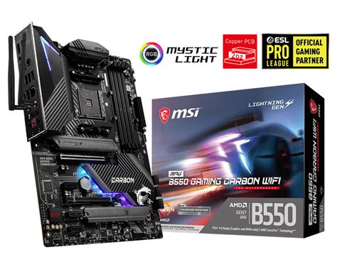 msi motherboard mpg b550 gaming carbon wifi silicon valley online store