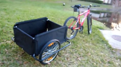 aosom elite ii bike cargo trailer unboxing   youtube