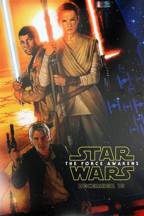 star wars  force awakens official poster finns lightsaber
