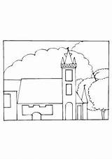 Kirche Ausmalbild Ausdrucken Kirchen Kostenlos Ausmalen Gebaeude sketch template