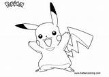 Pikachu Coloring Pages Pokemon Printable Kids Adults Print sketch template