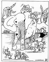 Coloring Pages Animals Wild Kids Africa Animal Safari African Hellokids Printable Drawing Sheets Color Children Hello Elephant Print Africain Clipart sketch template