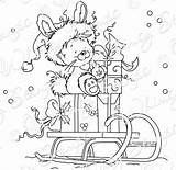 Stamps Christmas Whimsy Bunny Wee Die sketch template
