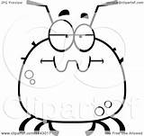 Tick Chubby Bored Clipart Cartoon Outlined Coloring Vector Cory Thoman Royalty sketch template