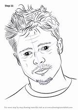 Pitt Brad Draw Drawing Step Tutorials Drawingtutorials101 sketch template
