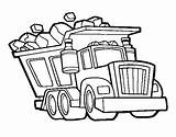 Coloring Pages Peterbilt Dump Truck Getcolorings sketch template