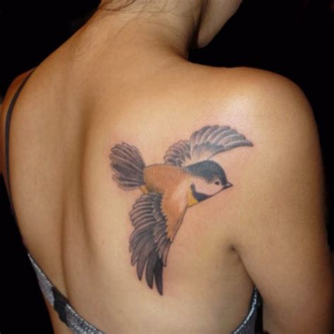 chickadee tattoo chickadee tattoo tattoos flying tattoo
