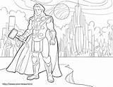 Coloring Avengers Thor Asda Mytopkid sketch template