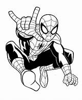 Spiderman Coloring Pages Printable Easy Marvel Superhero Sheets Cartoon Pdf Fun Board Choose Avengers sketch template