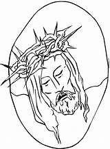 Jesus Coloring Pages Printable Kids Crown Thorns Friday Good Drawing Color Christ Calms Storm Getdrawings Pintables Children Sunday Little Bible sketch template
