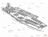 Coloring Uss Nimitz Battleship Kolorowanki Submarine Kolorowanka Guerre Druku Panzer sketch template