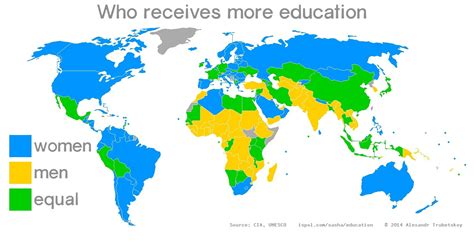 man on fire map which sex receives more education worldwide