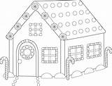 Gingerbread House Coloring Pages Clip Bread Clipart Outline Blank Cliparts Candy Template Ginger Christmas Cane Colouring Santa Drawings Printable Haunted sketch template