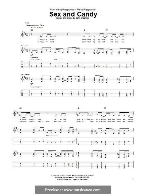 Sex And Candy Maroon 5 By J Wozniak Sheet Music On Musicaneo
