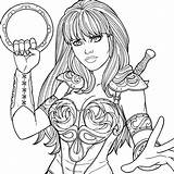 Xena Coloring Pages Princess Superheroes Printablefreecoloring Superhero Printable Drawing Drawings Book sketch template