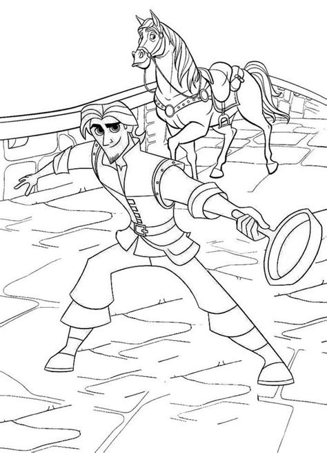 flynn rider tangled coloring pages