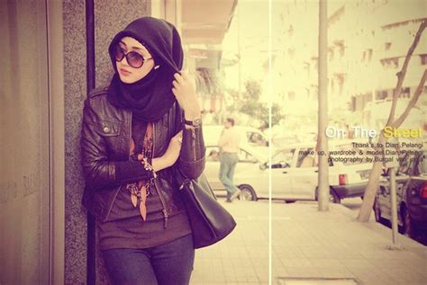 cara memakai jilbab kerudung paris ala dian pelangi