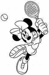 Minnie Mouse Mickey Sports Coloring Pages Disney Clubhouse Theme sketch template