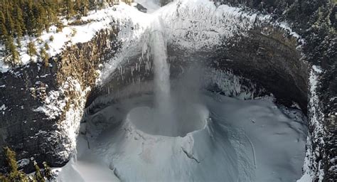 wells gray parks helmcken falls snow crater    sight  behold
