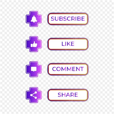 comment share vector design images  share subscribe comment  notificaton button