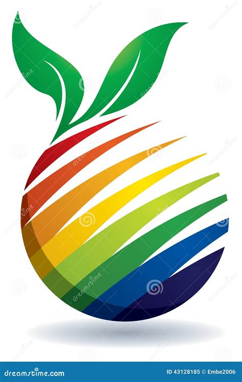 fruit logo stock vector illustration  circle colour