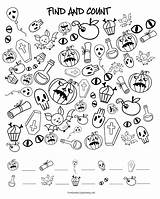 Spooky Preschoolers Crossword sketch template